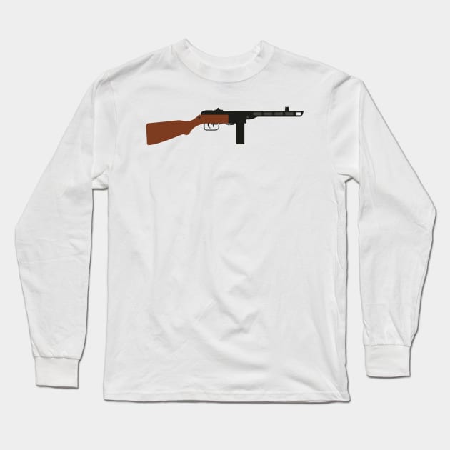 PPSH41 Shpagin machine pistol Historical 1941 Soviet Union machine gun USSR. Long Sleeve T-Shirt by FOGSJ